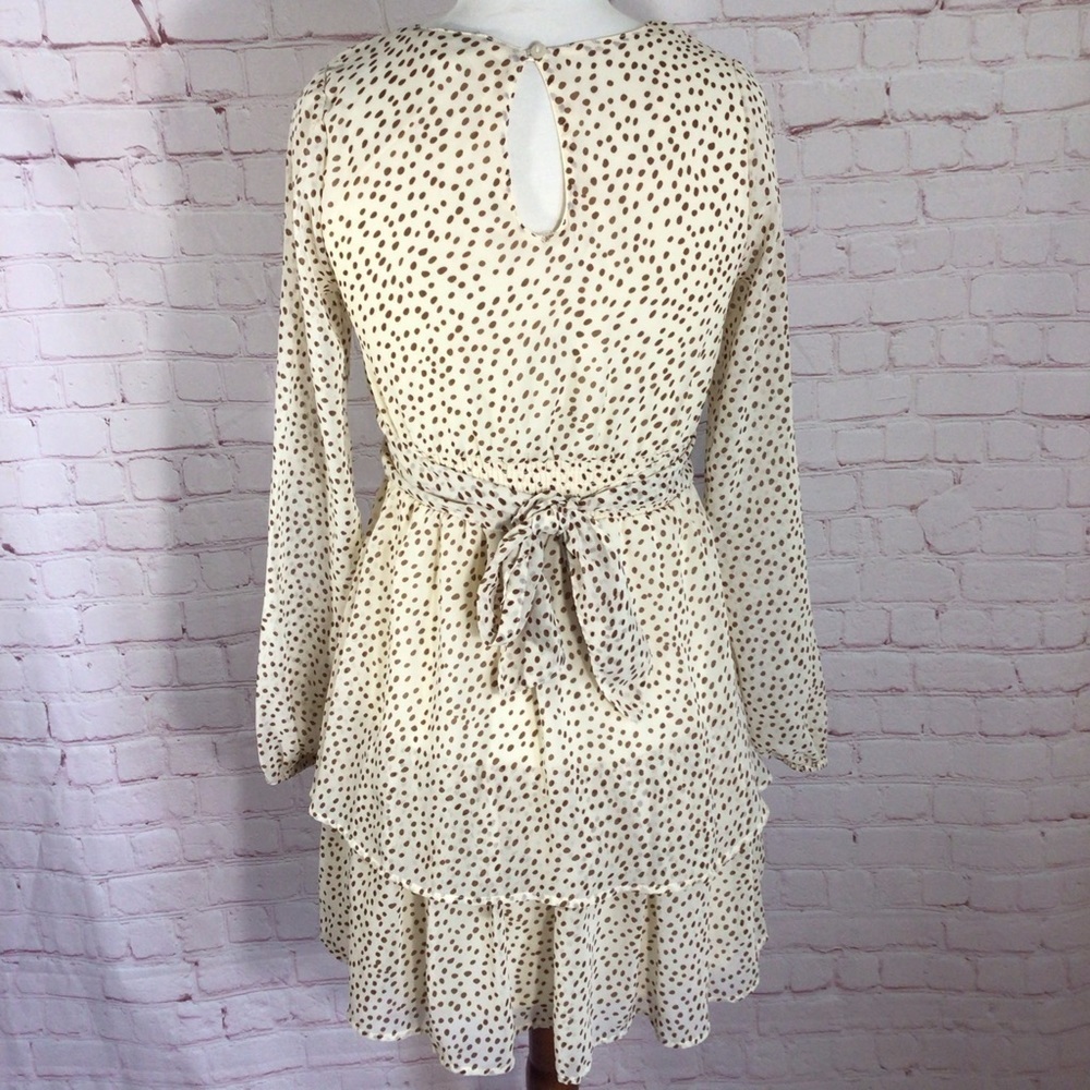 Japna Long Sleeve Polka Dot Dress - Size XS - Picture 4 of 8